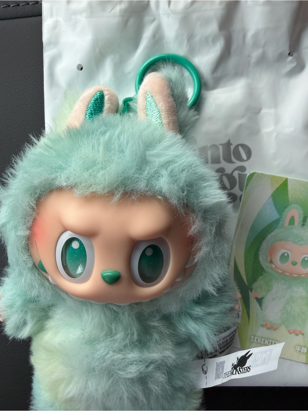 Labubu authentic from pop mart Serenity Mint Green Plush Monster Figurine - Picture 8 of 8